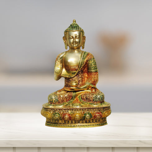 Brass Buddha Big Statue 7.016Kg